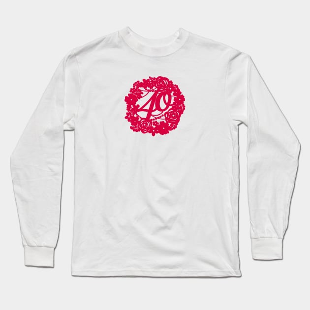 40 Long Sleeve T-Shirt by MAYRAREINART